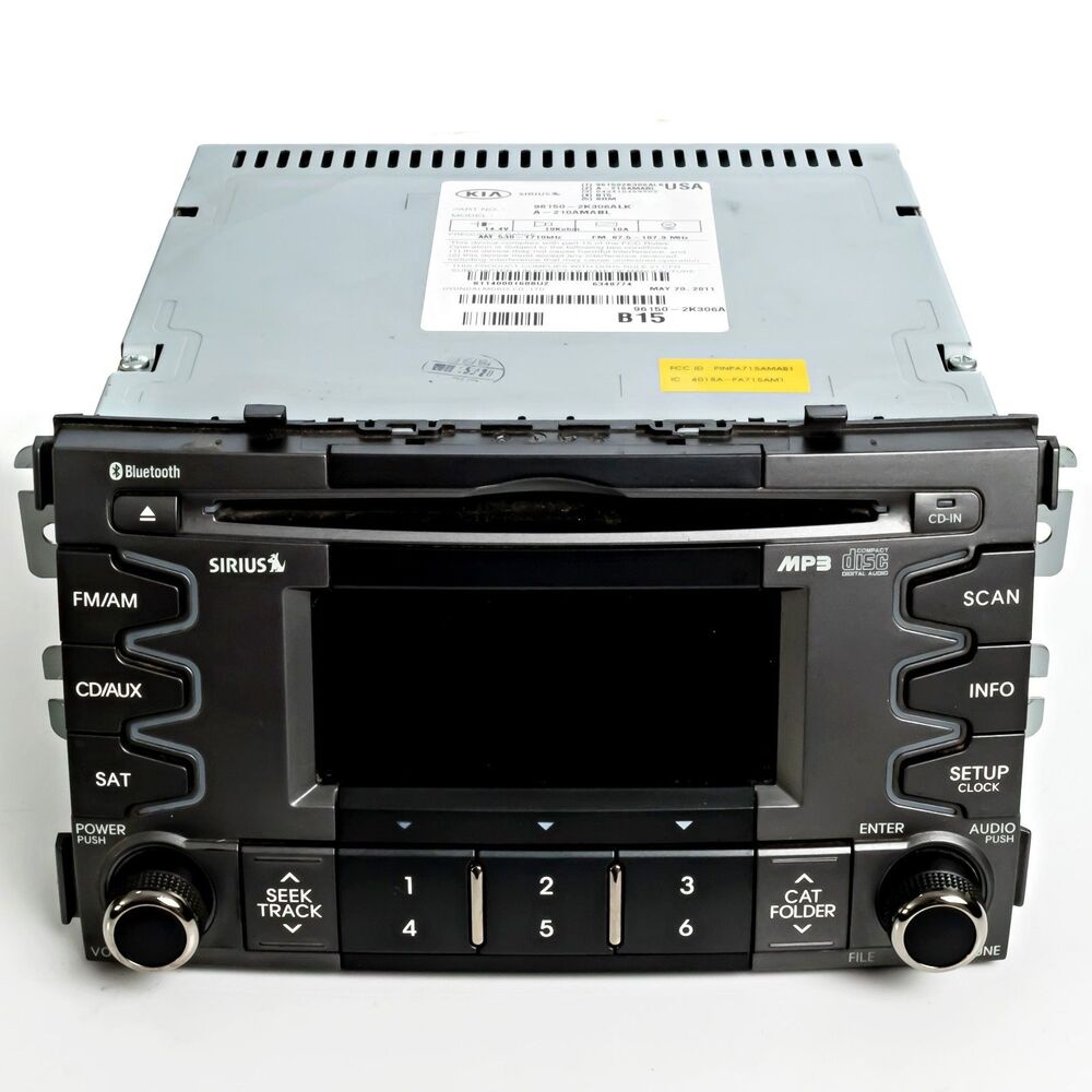 Kia Soul OEM AM/FM Tuner Radio Bluetooth CD Player 05-11 96150-2K306 Sirius MP3